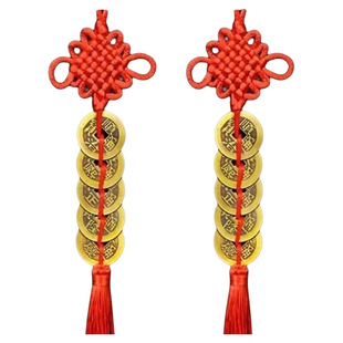 五帝钱真品铜钱串挂件门对门入户门压中国吉祥结葫芦玄关招财大门