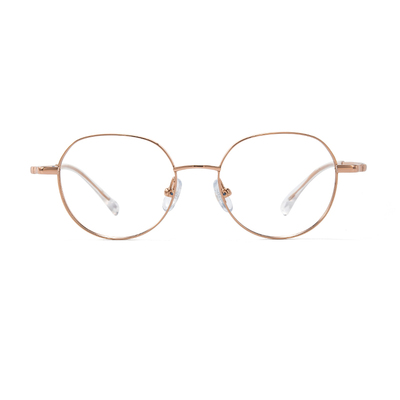 侧颜眼镜高度近视眼镜框超轻纯钛