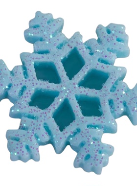 圣诞树脂饰品配件闪粉雪花片摆件