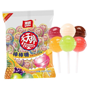 雅客天天棒棒棒糖水果味装网红糖果少女儿童小零食苹果味可乐味
