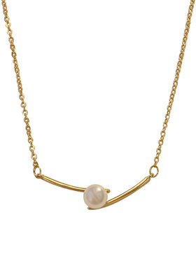 韩国新款单颗珍珠项链轻奢小众