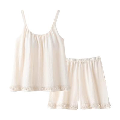 睡衣女夏季云朵棉吊带短裤家居服