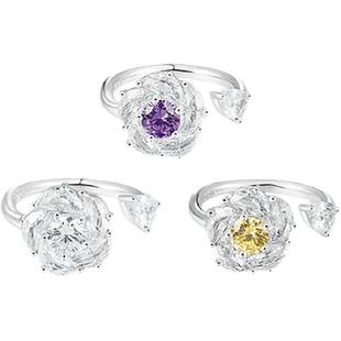 【孟子义同款】abyb山茶花戒指时来运转轻奢小众指环对戒生日礼物