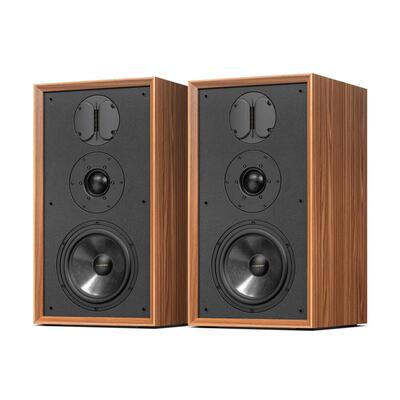 德宜美8寸三分频木质无源书架箱