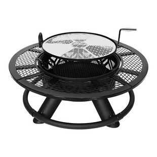 洛摩鼎烧烤炉家用庭院围炉煮茶烧烤架户外柴火灶篝火盆烤火炉桌