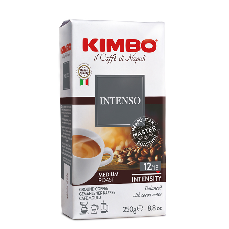 KIMBO/竞宝意大利进口阿拉比卡现磨香浓咖啡粉蓝牌粉250g意式浓缩