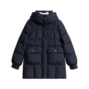 新款妈妈冬装洋气中长款羽绒服中年女装中老年大码加厚防寒服外套