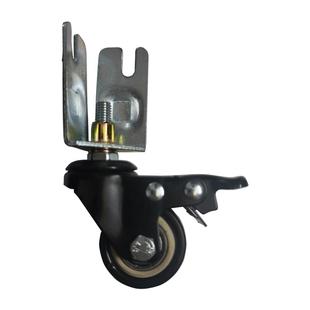 钢制置物架万向轮置物架配件角钢底座滑轮静音万向轮滑轮带刹车