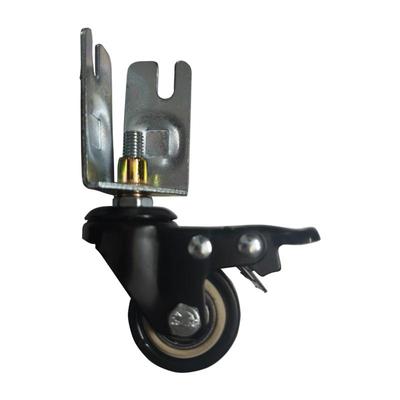 钢制置物架万向轮置物架配件角钢底座滑轮静音万向轮滑轮带刹车