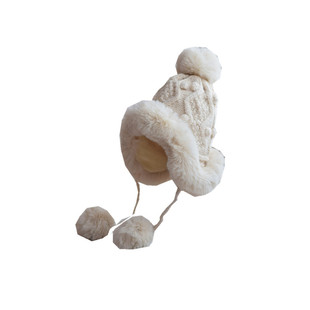 日系仿兔毛帽子女冬天可爱毛绒绒防寒保暖护耳帽加绒加厚雷锋帽潮