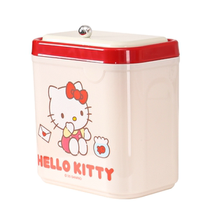 三丽鸥高颜值壁挂式垃圾桶免弯腰橱柜门专用厨房家卫生间带有盖大