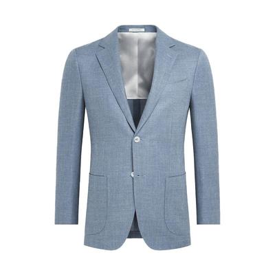 Suitsupply浅蓝色羊毛混纺西服