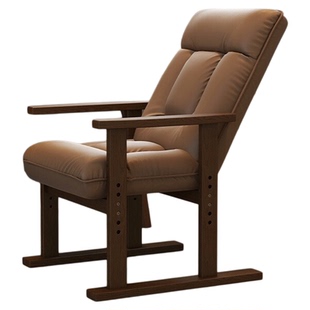 实木扶手休闲躺椅老人家用舒适靠背椅久坐可折叠沙发椅子可坐可躺