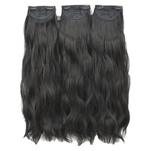 艾妃三片式仿真发假发片增发量蓬松水波纹长卷发女自然无痕接发片