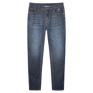 才子男装休闲牛仔裤男2025春秋新款修身弹力裤子水洗刺绣牛仔长裤