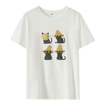 大码女装胖mm圆领短袖t恤衫