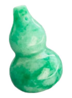 缅甸翡翠干青葫芦福禄吊坠