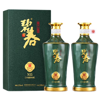 碧春N15酱香型53度贵州老酒高度白酒礼盒宴请自饮商务500ml整箱