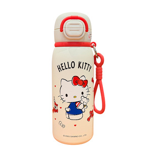 hellokitty保温杯儿童水杯可爱学生上学专用杯子316不锈钢双饮杯