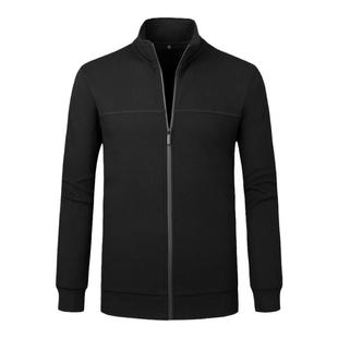 秋冬跑步运动外套加绒保暖厚拉链立领卫衣健身教练工作服定制logo