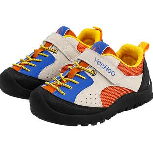 英氏童鞋儿童户外鞋春季新款防滑男童宝宝透气鞋子登山鞋女童运动