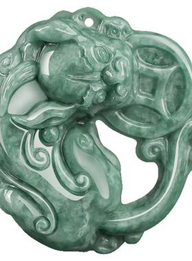 天然翡翠招财貔貅玉石吊坠挂件