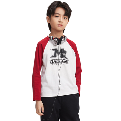 moomoo潮流可爱百搭男童长袖t恤