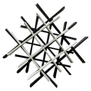 铁铝格栅吊顶集成装饰材料天护板自装黑白网格方格子葡萄架铝方通