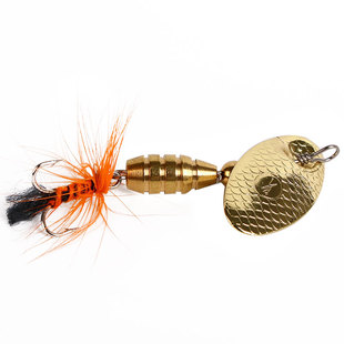 金属vib路亚饵专用vip鱼饵旋转亮片复合羽毛钩钓红尾虹鳟鲈鱼假饵