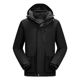 【清仓特卖】骆驼户外冲锋衣三合一可拆卸加厚两件套时尚印花外套