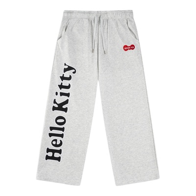 【现货】GROVE EDGE小众联名Kitty猫咪卫裤 灰色裤子直筒休闲运动