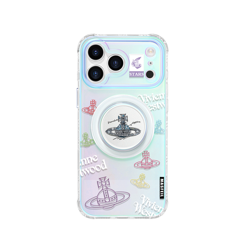 MASFEIL× 潮牌土星适用iPhone17Promax手机壳新款ip17磁吸带支架苹果16Pro套Jo9网红同款高级感17pm全包女