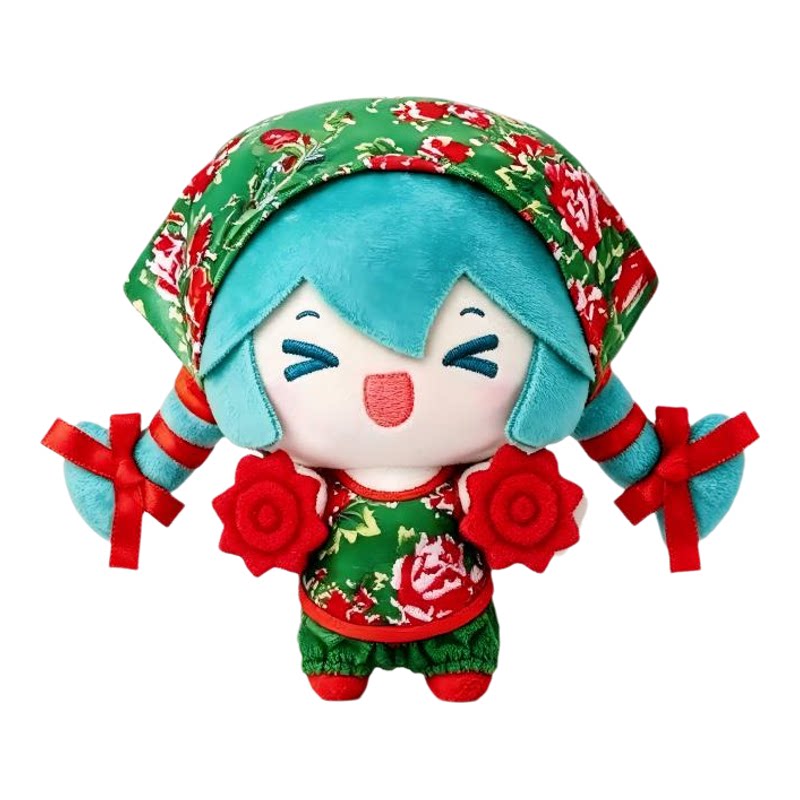 灵动创想乐不可之初音未来过大年东北二人转花袄挂件公仔娃娃玩偶