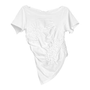 TROPICEYE 春夏remake原创解构飞飞袖收腰显瘦小众T恤运动风短袖