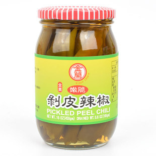 台湾花莲进口金兰剥皮辣椒450g全素美味嫩脆剥皮甜辣椒鸡汤泡辣椒
