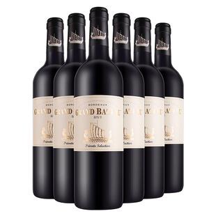 【自营】法国小龙战舰珍选波尔多红酒原瓶进口AOC红葡萄酒750ml*6