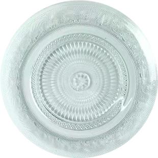 玻璃水果盘圆形茶盘点心碟 小吃盘沙拉盘KTV酒吧专用盘高档盘包邮