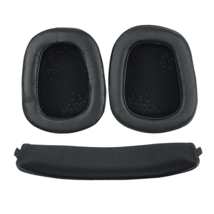 适用Logitech罗技G633耳罩G933耳机套G933S G935耳机保护套透气网布原装耳棉皮套头梁耳套配件