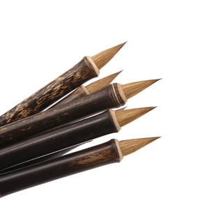 唐笔纯狼毫小楷毛笔仿唐鸡距笔古法鸡距笔狼毫手工毛笔灵飞经毛笔