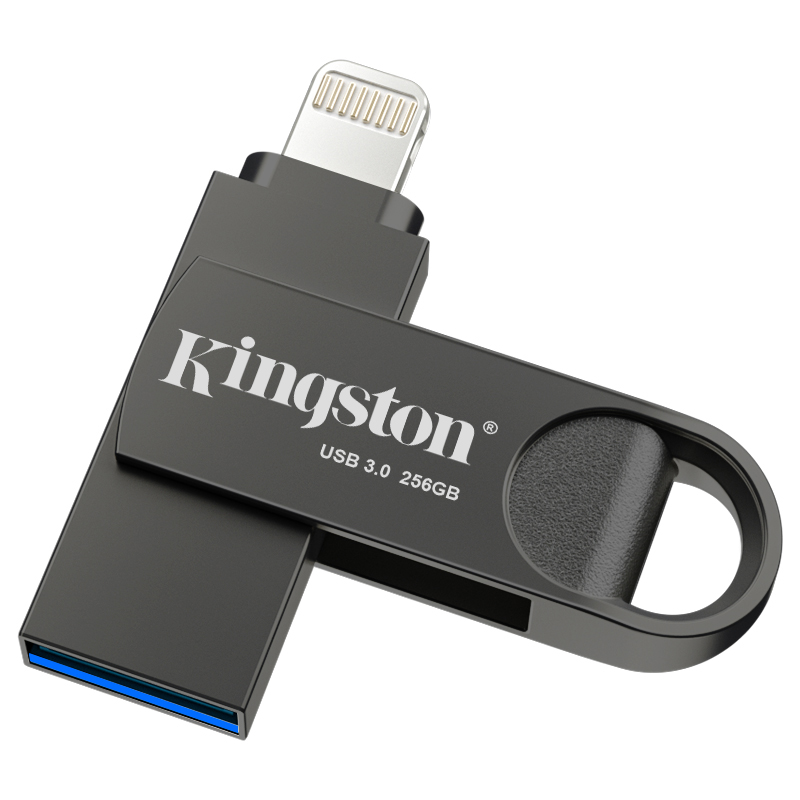 金士顿苹果手机u盘128GB电脑两用ipad外接256g高速USB3.0企业定制