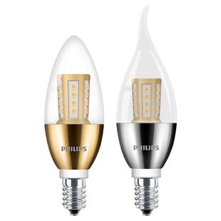 飞利浦led灯泡e14螺口蜡烛灯泡5W尖泡拉尾泡高亮吊灯灯泡节能光源