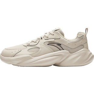 安踏男鞋运动鞋男2025冬季新款皮网舒适厚底增高老爹鞋休闲鞋子男