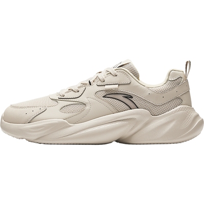 安踏男鞋皮网舒适厚底增高运动鞋