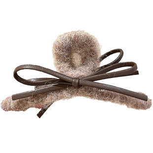 秋冬高级感毛绒发夹女2026新款高端抓夹后脑勺盘发鲨鱼夹发卡头饰