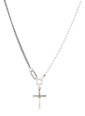 欧美小众设计感纯银爱心形锁骨链