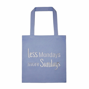 SunsetPark「周末万岁」原创小众创意刺绣通勤简约百搭单肩帆布包