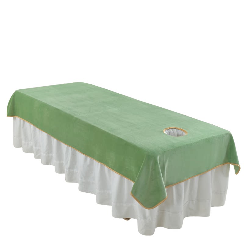 秋冬牛奶绒带洞美容院床单