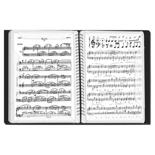 谱夹乐谱夹琴谱夹钢琴专用夹子活页展开式资料册a4文件夹不反光可改谱可修改透明插页音乐合唱歌谱架子鼓曲谱