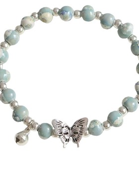 高颜值蝴蝶文艺国风陶瓷手链