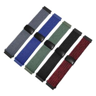 适配美度舵手西铁城天梭浪琴DW精工男弹力磁扣编织尼龙手表带20mm